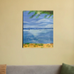 Beach art with peaceful ocean 16"x20" Canvas Poster by @huzaifa..khan