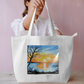 Beautiful sunset painting Everyday Large Tote Bag by @huzaifa..khan