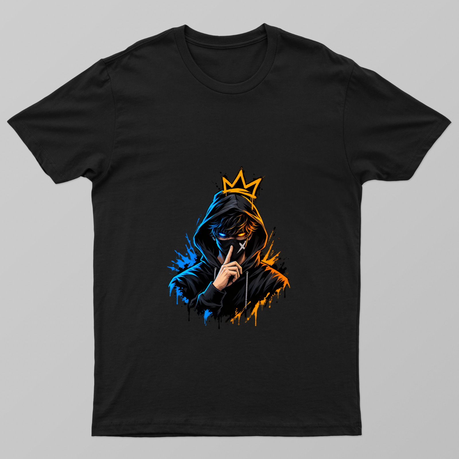 Shadow Crown – Mysterious Street Warrior Unisex T-shirt by @___parmeshwar_u