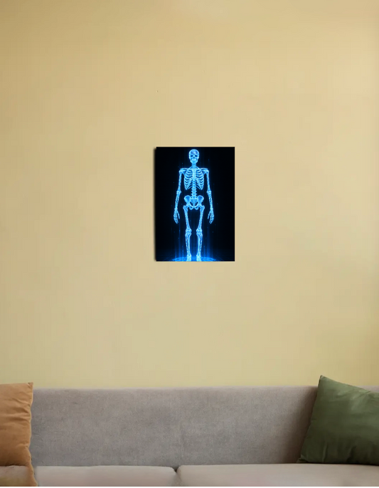 Hologram skull 8"x12" Canvas Poster by LAVISSSWORLD 