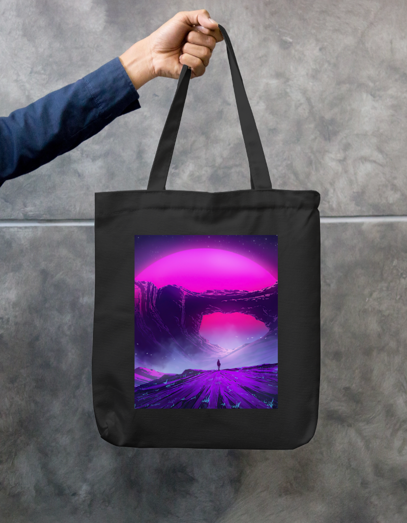 The New Horizon Tote Bag Zipper Tote Bag by @rd_digital_store