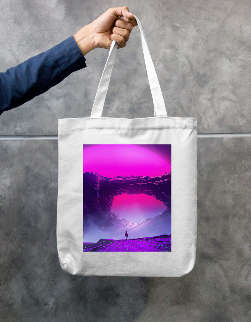 The New Horizon Tote Bag Zipper Tote Bag by @rd_digital_store