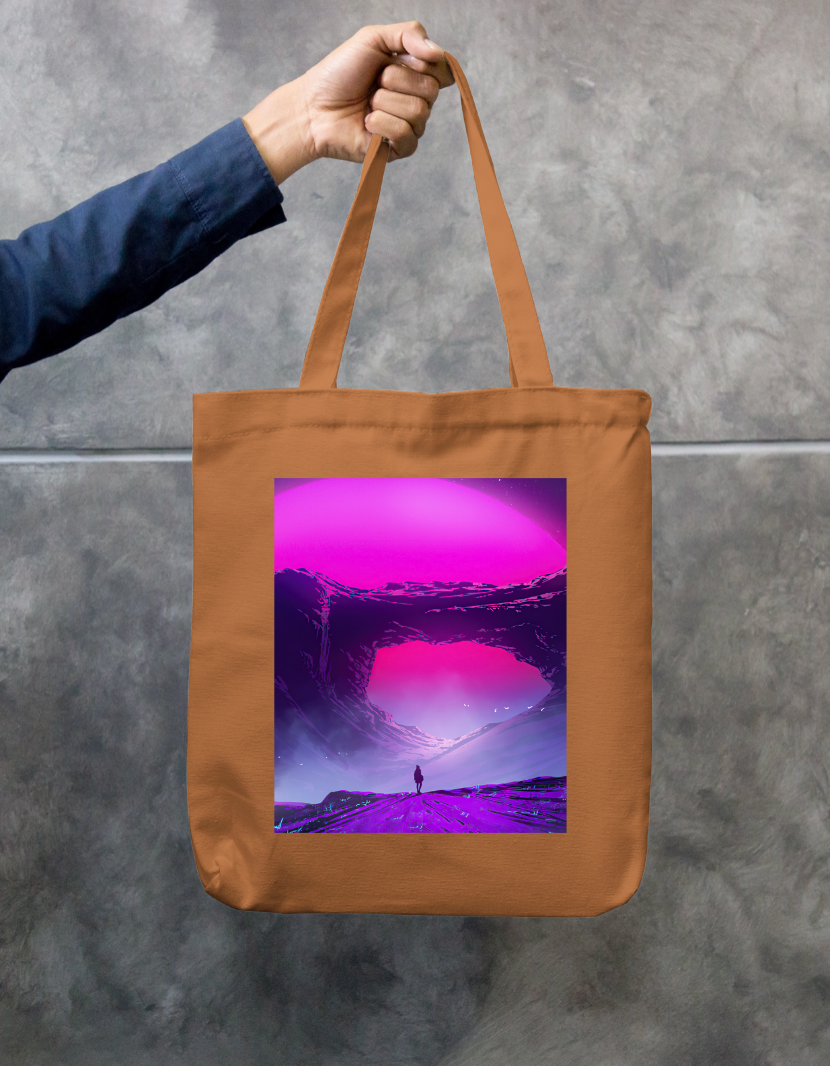 The New Horizon Tote Bag Zipper Tote Bag by @rd_digital_store