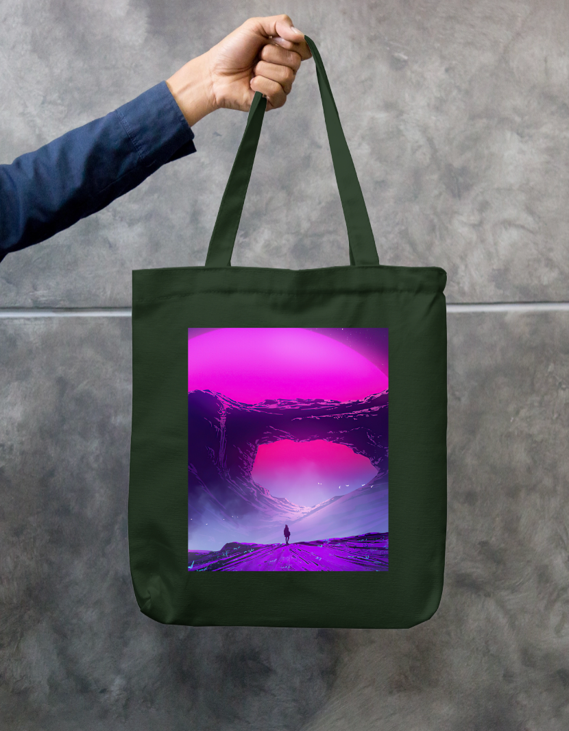 The New Horizon Tote Bag Zipper Tote Bag by @rd_digital_store