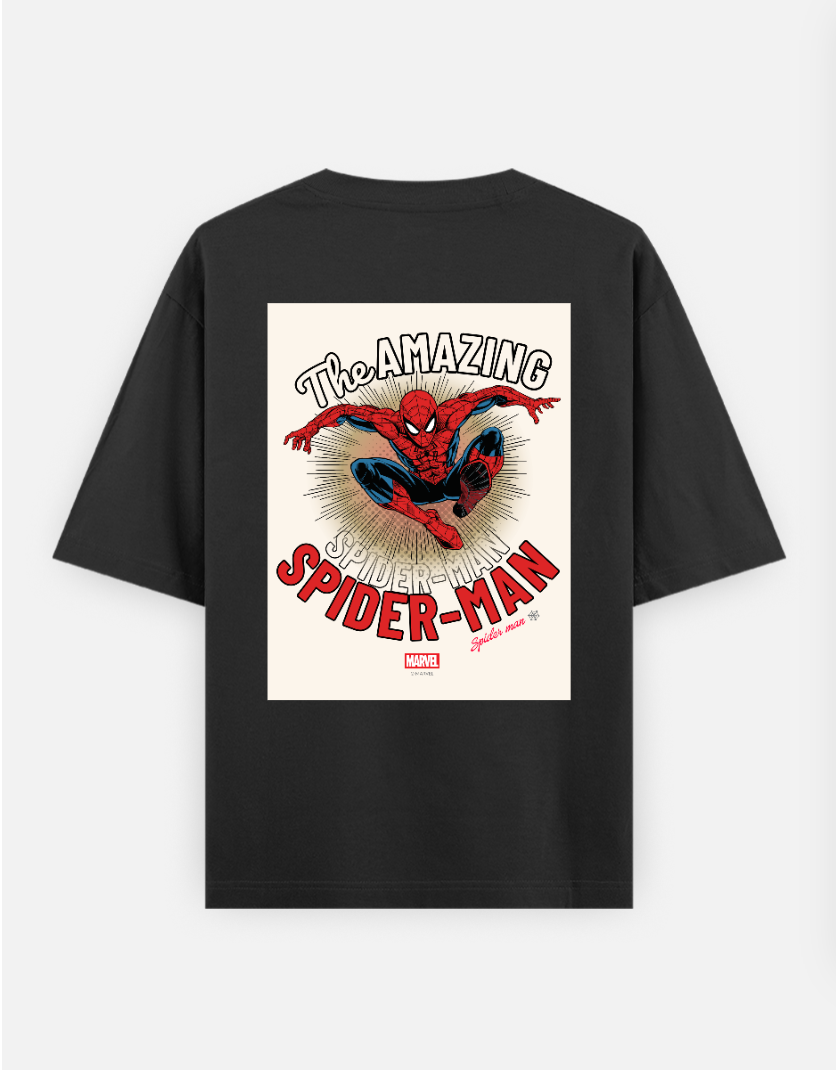 The Amazing Spider-Man Oversized T-shirt (Back print) by Arjun Srivastaua