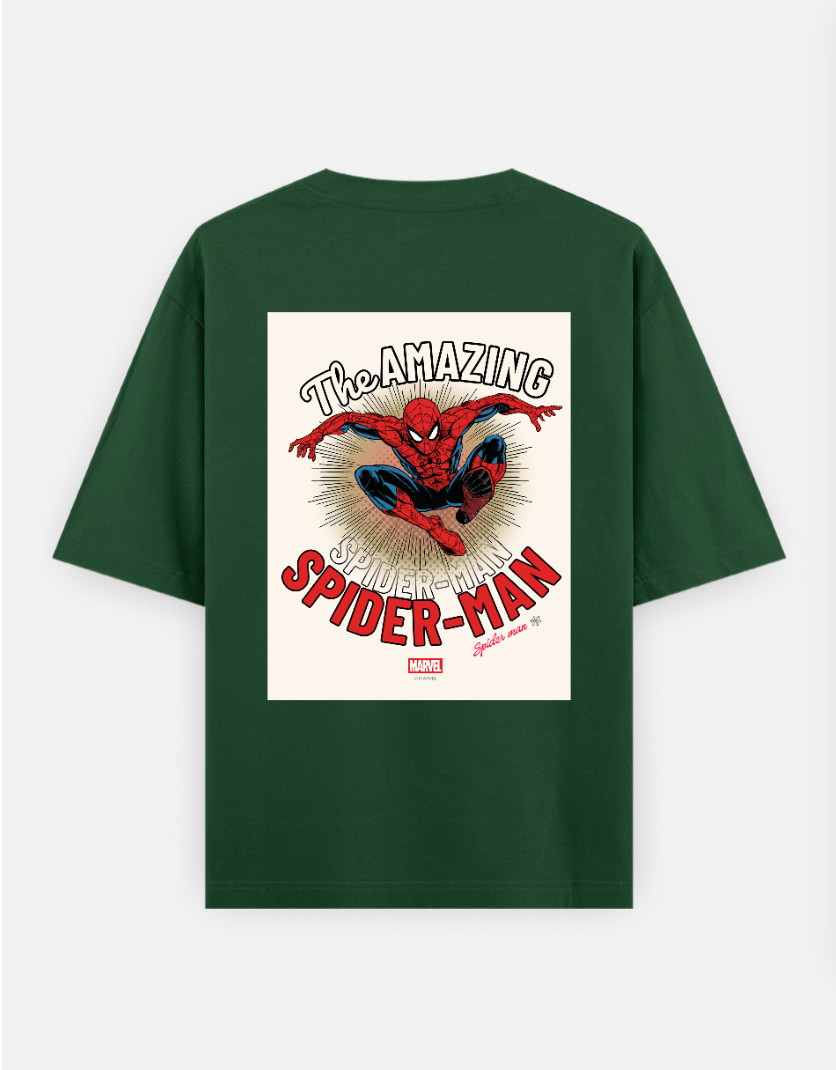 The Amazing Spider-Man Oversized T-shirt (Back print) by Arjun Srivastaua