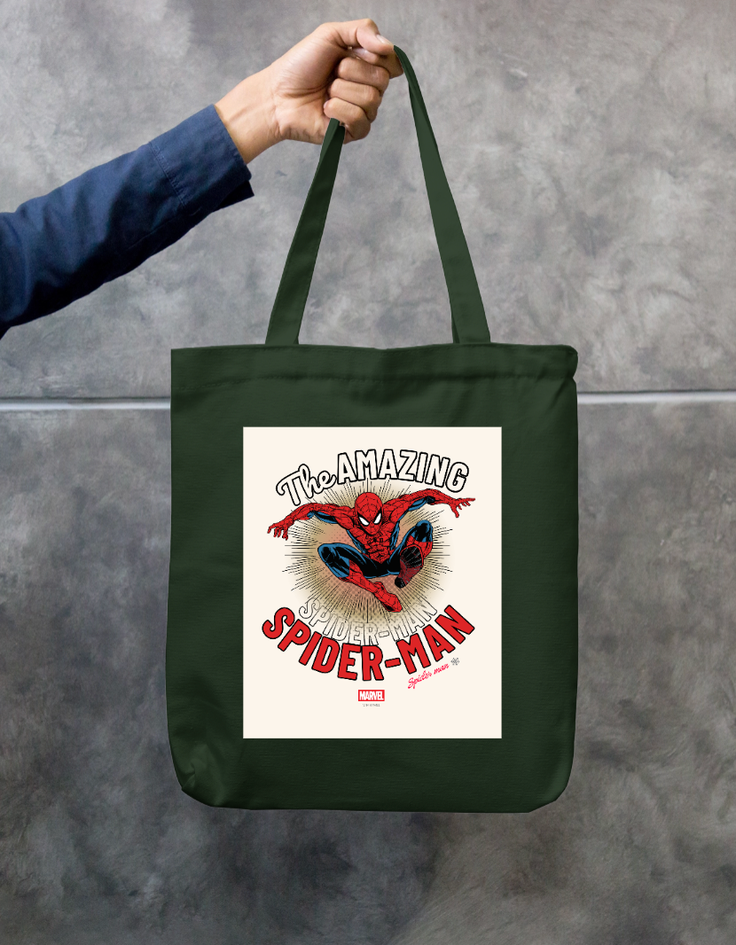 The Amazing Spider-Man Zipper Tote Bag by Arjun Srivastaua