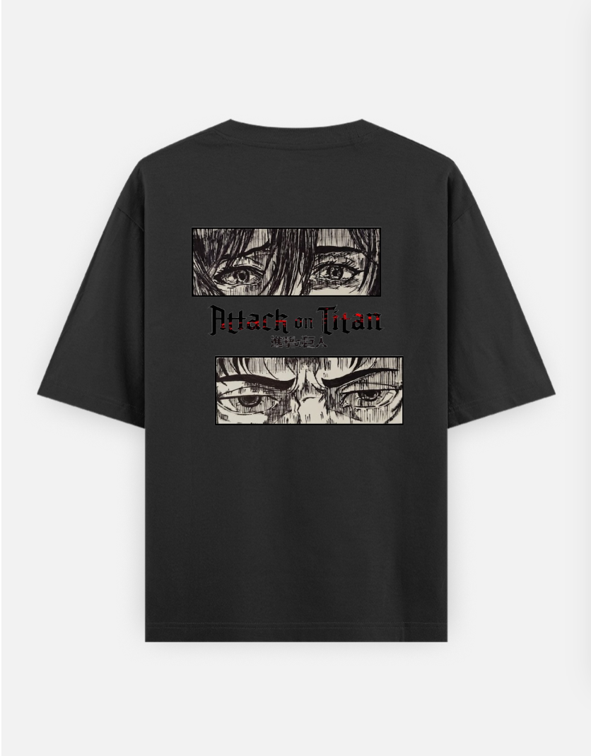 ATTACK ON TITAN Oversized T-shirt (Back print) by Md Ayyan Hussain 