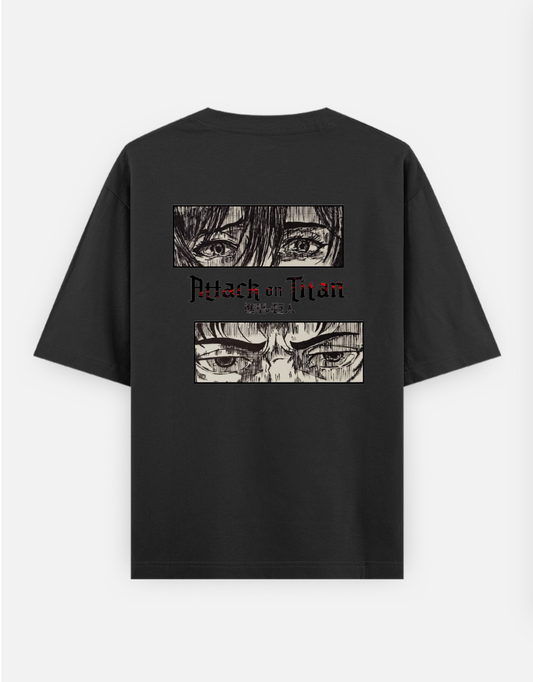 ATTACK ON TITAN Oversized T-shirt (Back print) by Md Ayyan Hussain 