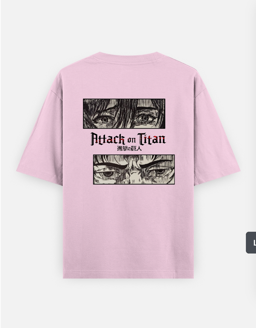 ATTACK ON TITAN Oversized T-shirt (Back print) by Md Ayyan Hussain 