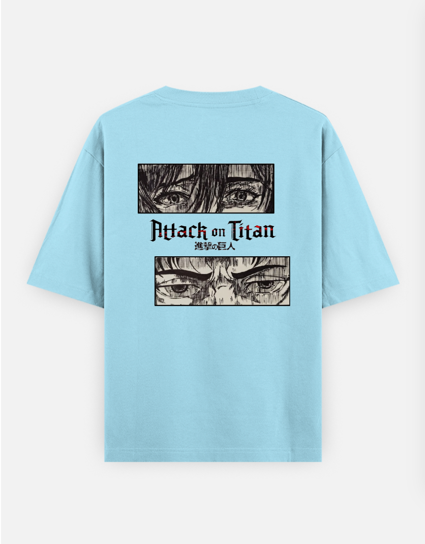 ATTACK ON TITAN Oversized T-shirt (Back print) by Md Ayyan Hussain 