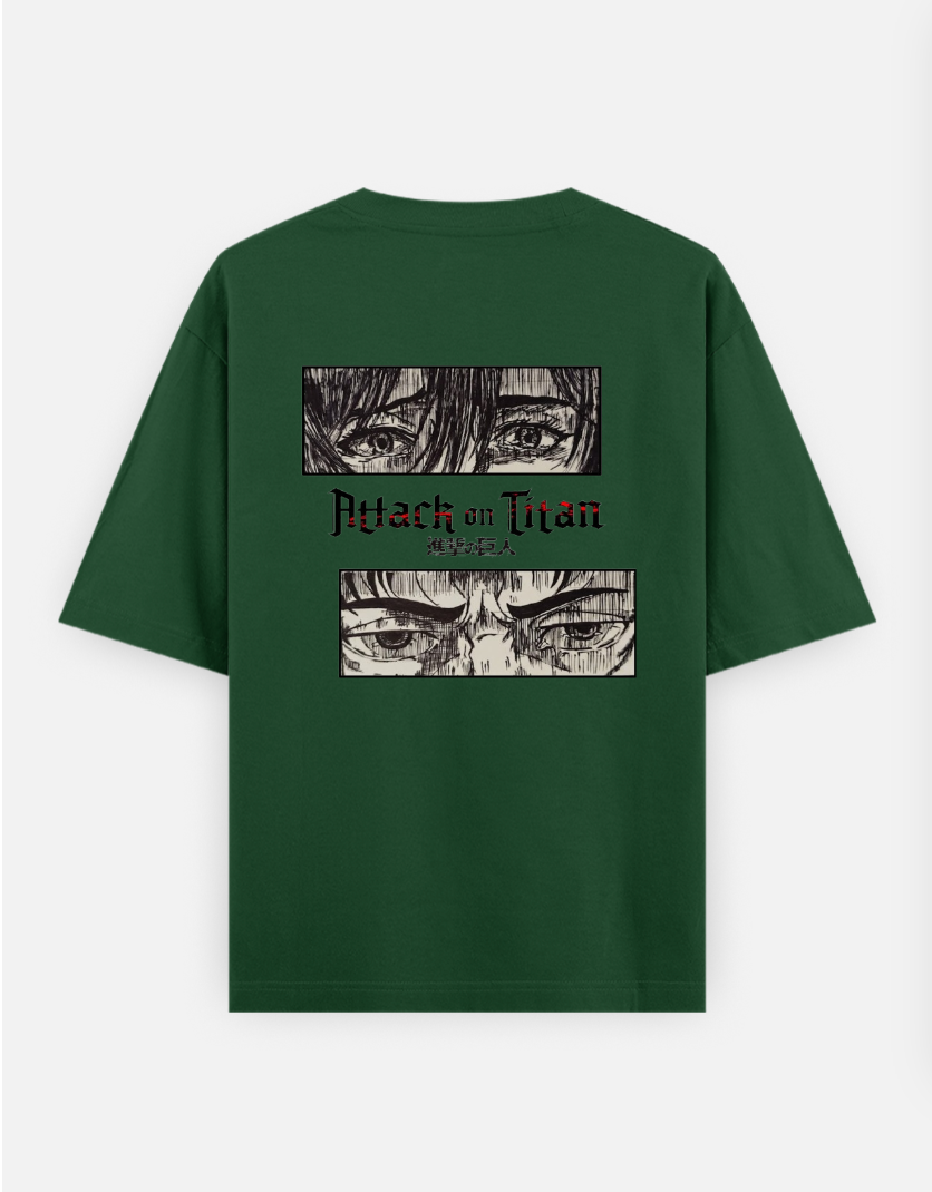 ATTACK ON TITAN Oversized T-shirt (Back print) by Md Ayyan Hussain 