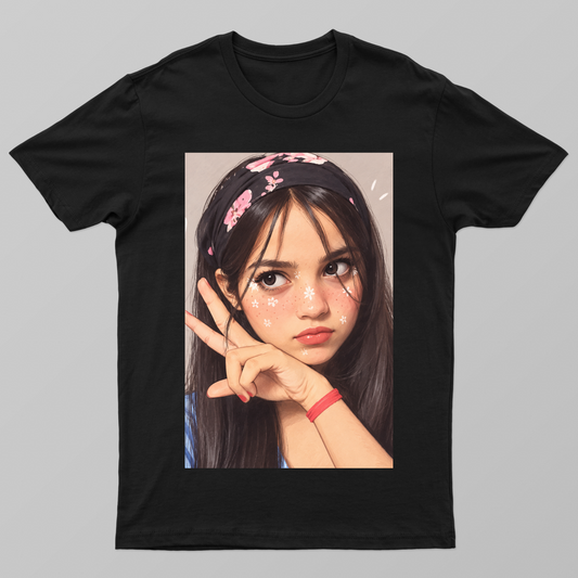 Cute girl Drawing design Unisex T-shirt by @nehatiwari_006