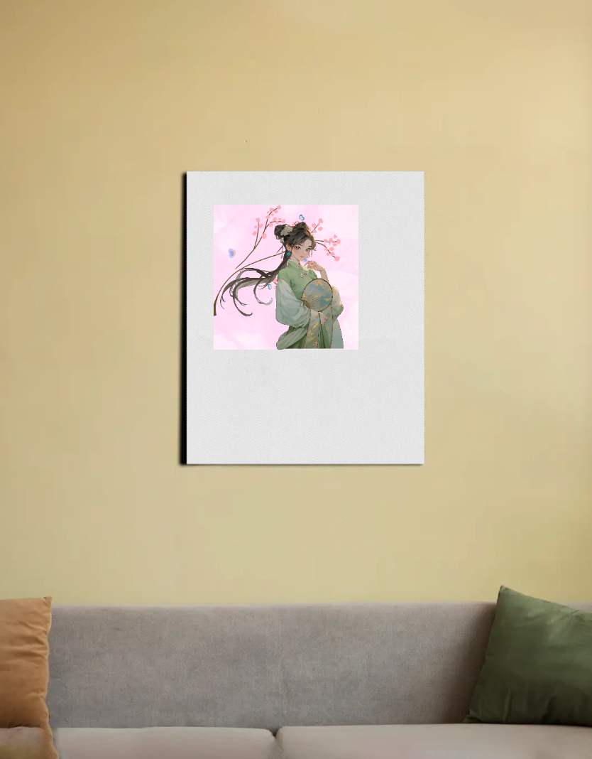 Chinese girl cute design 16"x20" Canvas Poster by Vijeta Kumari