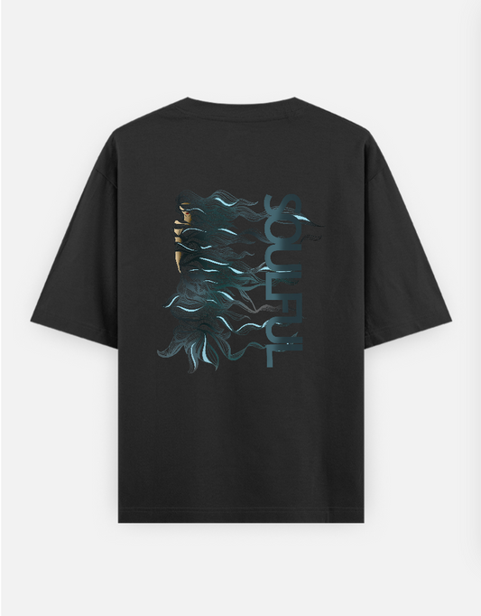 Soulful by Mizo Doodler Oversized T-shirt (Back print) by @mizo_doodles_humour