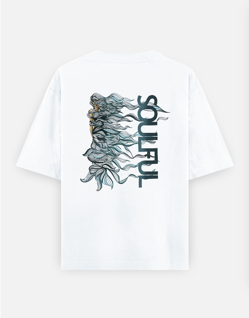 Soulful by Mizo Doodler Oversized T-shirt (Back print) by @mizo_doodles_humour