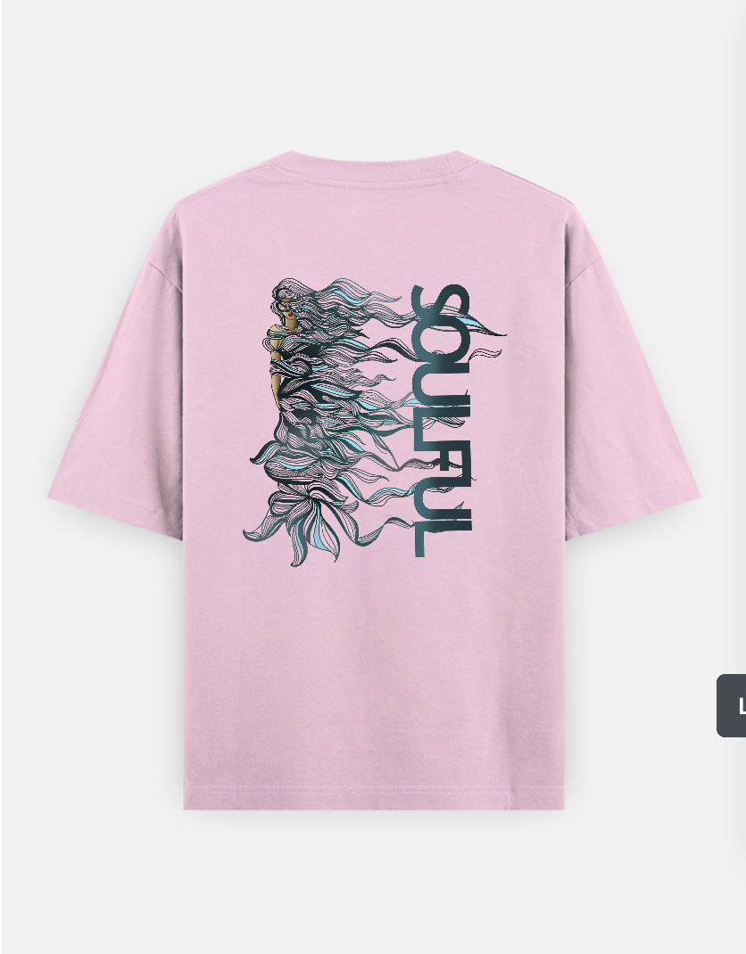 Soulful by Mizo Doodler Oversized T-shirt (Back print) by @mizo_doodles_humour