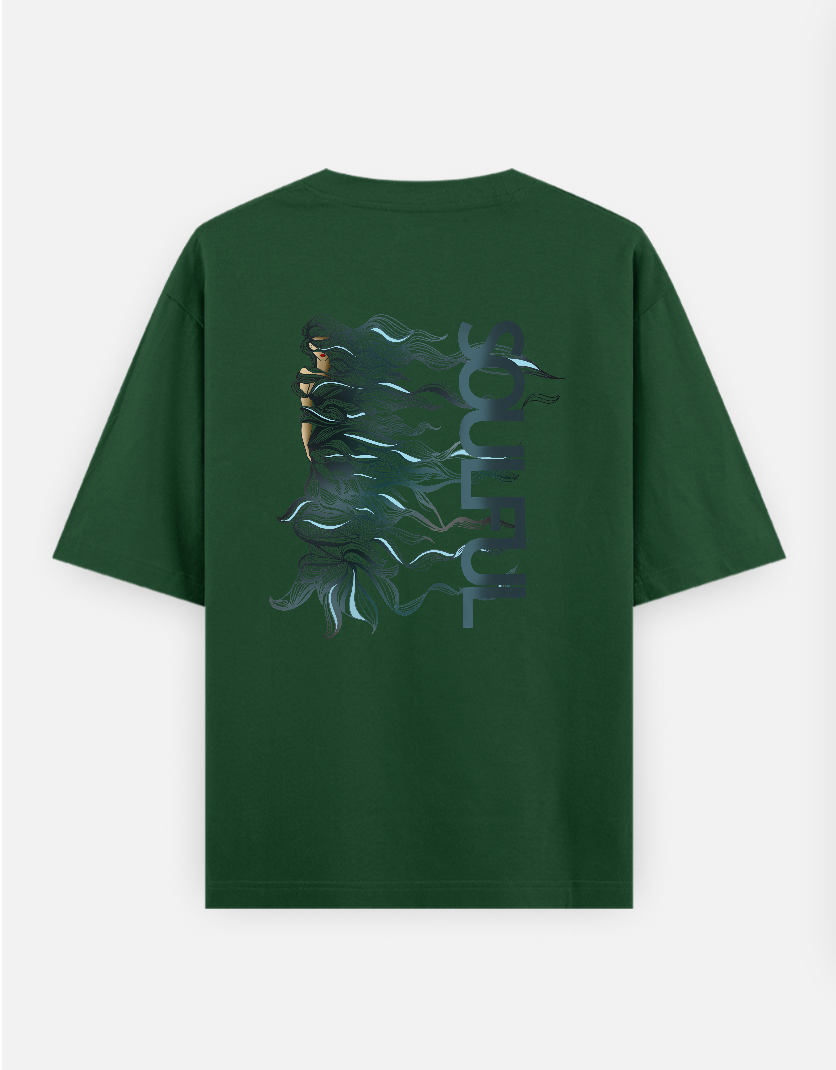 Soulful by Mizo Doodler Oversized T-shirt (Back print) by @mizo_doodles_humour
