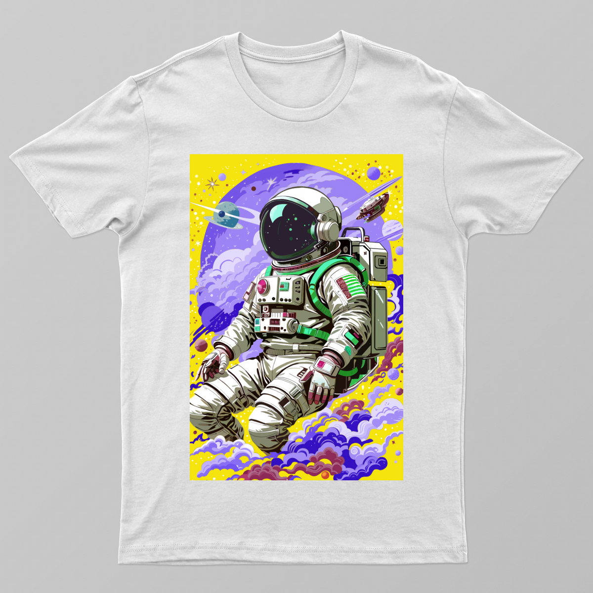 Abstract Astronaut Unisex T-shirt by Prasurjya Gogoi