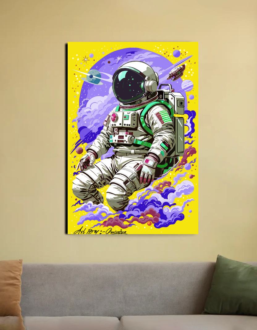 Abstract Astronaut 20"x30" Canvas Poster by Prasurjya Gogoi