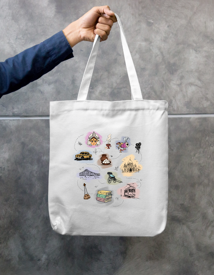A Piece of Bengal Zipper Tote Bag by @artistic.soul_np_