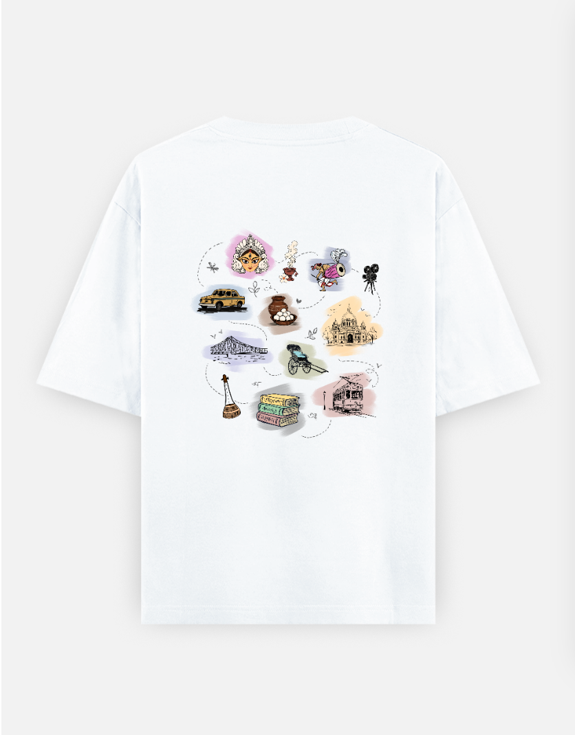 A piece of bengal Oversized T-shirt (Back print) by @artistic.soul_np_