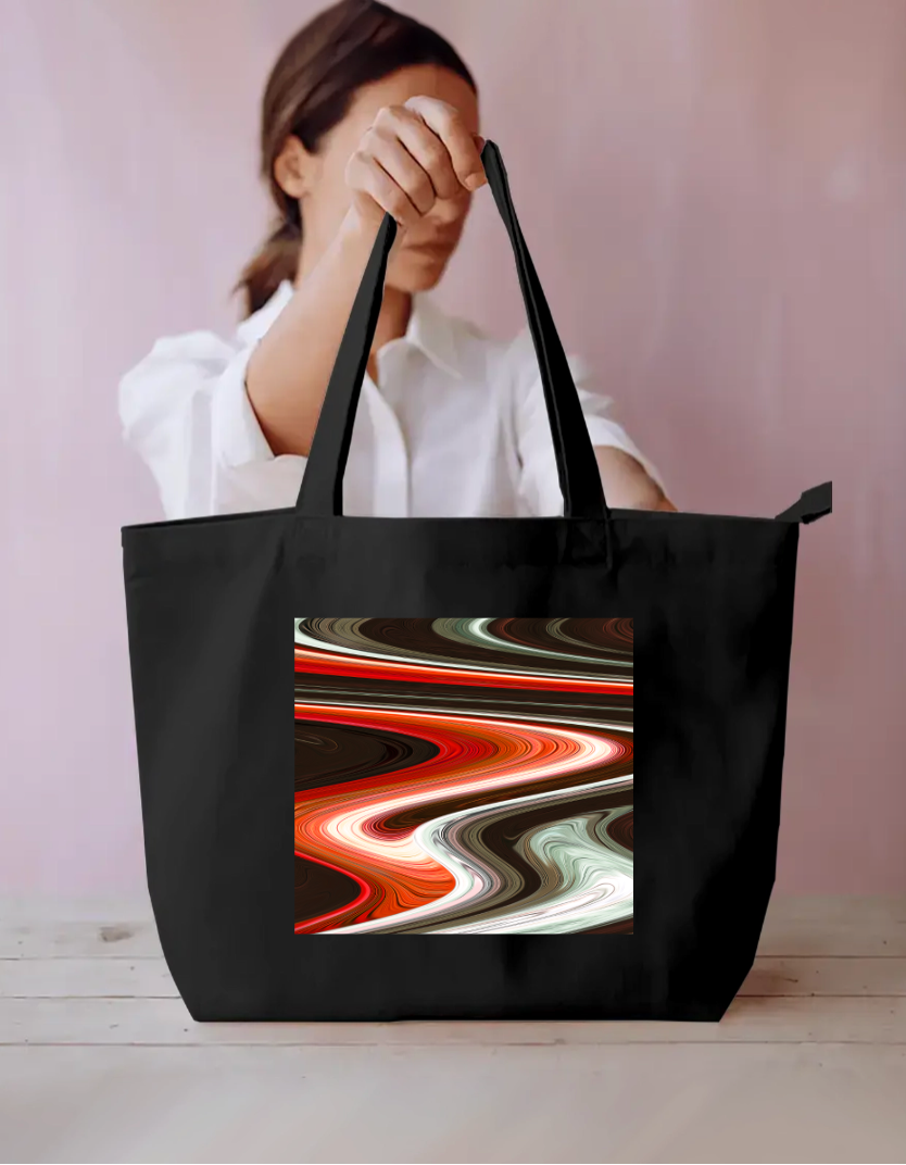 Abstract Design Tote Bag Everyday Large Tote Bag by @rd_digital_store