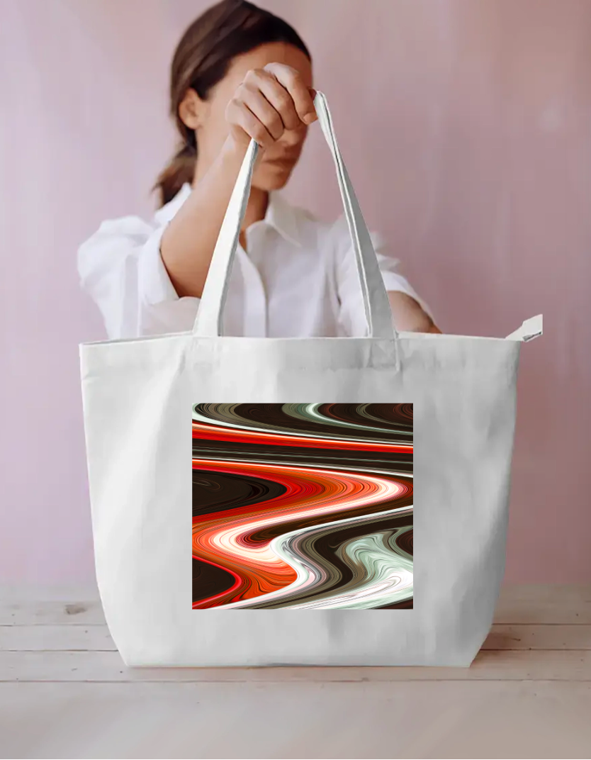 Abstract Design Tote Bag Everyday Large Tote Bag by @rd_digital_store