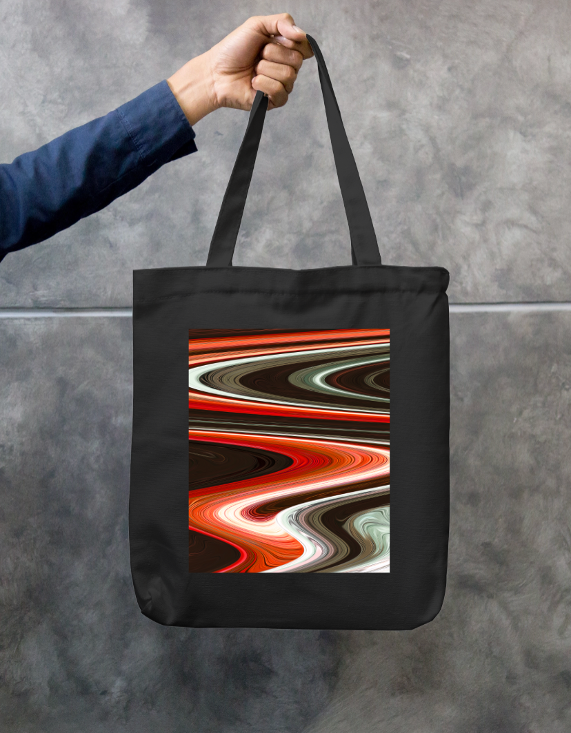 Abstract Design Tote Bag Zipper Tote Bag by @rd_digital_store