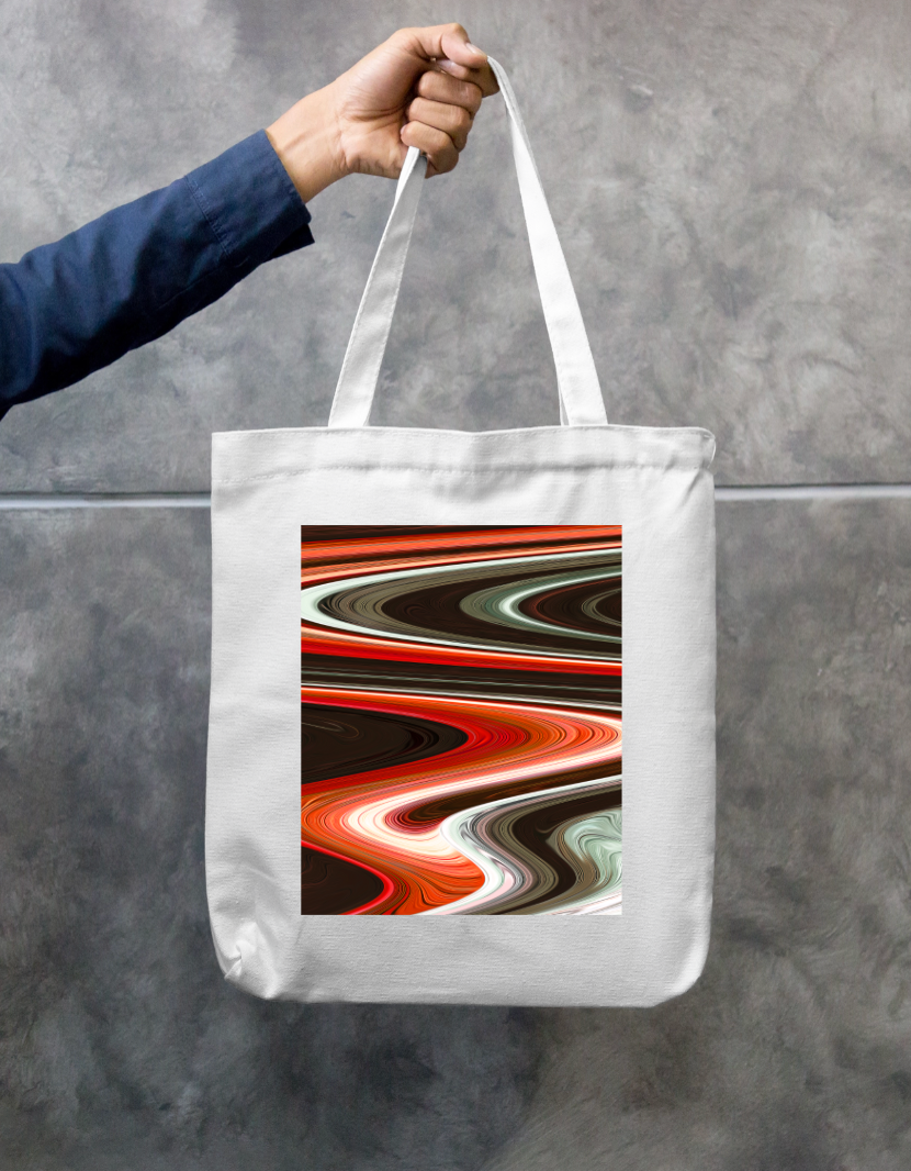 Abstract Design Tote Bag Zipper Tote Bag by @rd_digital_store