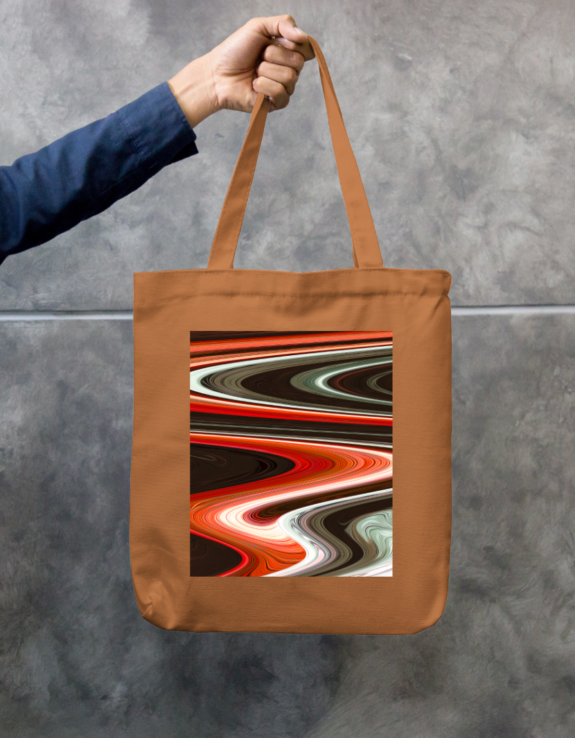 Abstract Design Tote Bag Zipper Tote Bag by @rd_digital_store