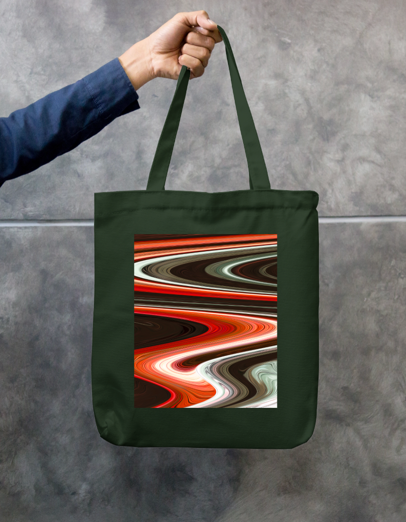 Abstract Design Tote Bag Zipper Tote Bag by @rd_digital_store