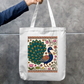 Peacock Art Tote Bag Zipper Tote Bag by @rd_digital_store