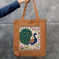 Peacock Art Tote Bag Zipper Tote Bag by @rd_digital_store