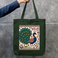 Peacock Art Tote Bag Zipper Tote Bag by @rd_digital_store