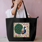 Peacock Art Tote Bag Everyday Large Tote Bag by @rd_digital_store