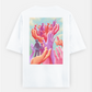 Cool hands Oversized T-shirt (Back print) by Elarte_08