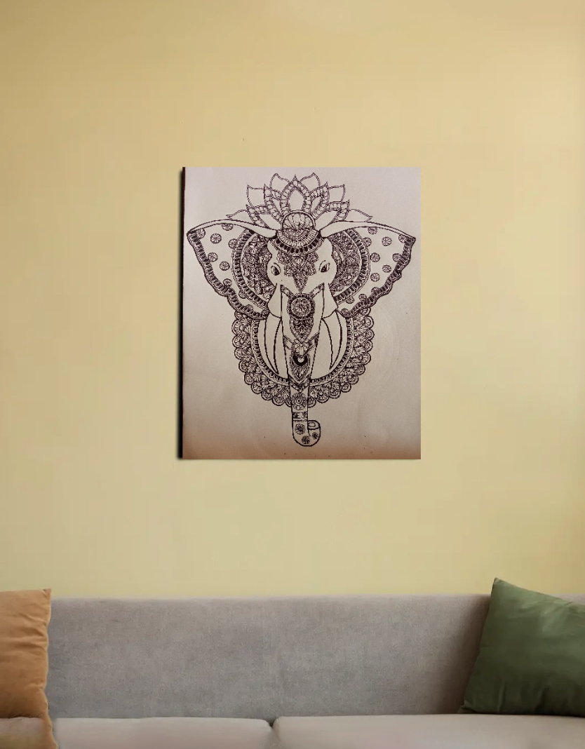 Artistic mandala elephant frame poster 16"x20" Canvas Poster by @j.m1307q