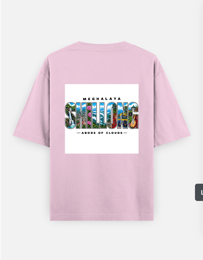 Shillong Oversized T-shirt (Back print) by Mardi