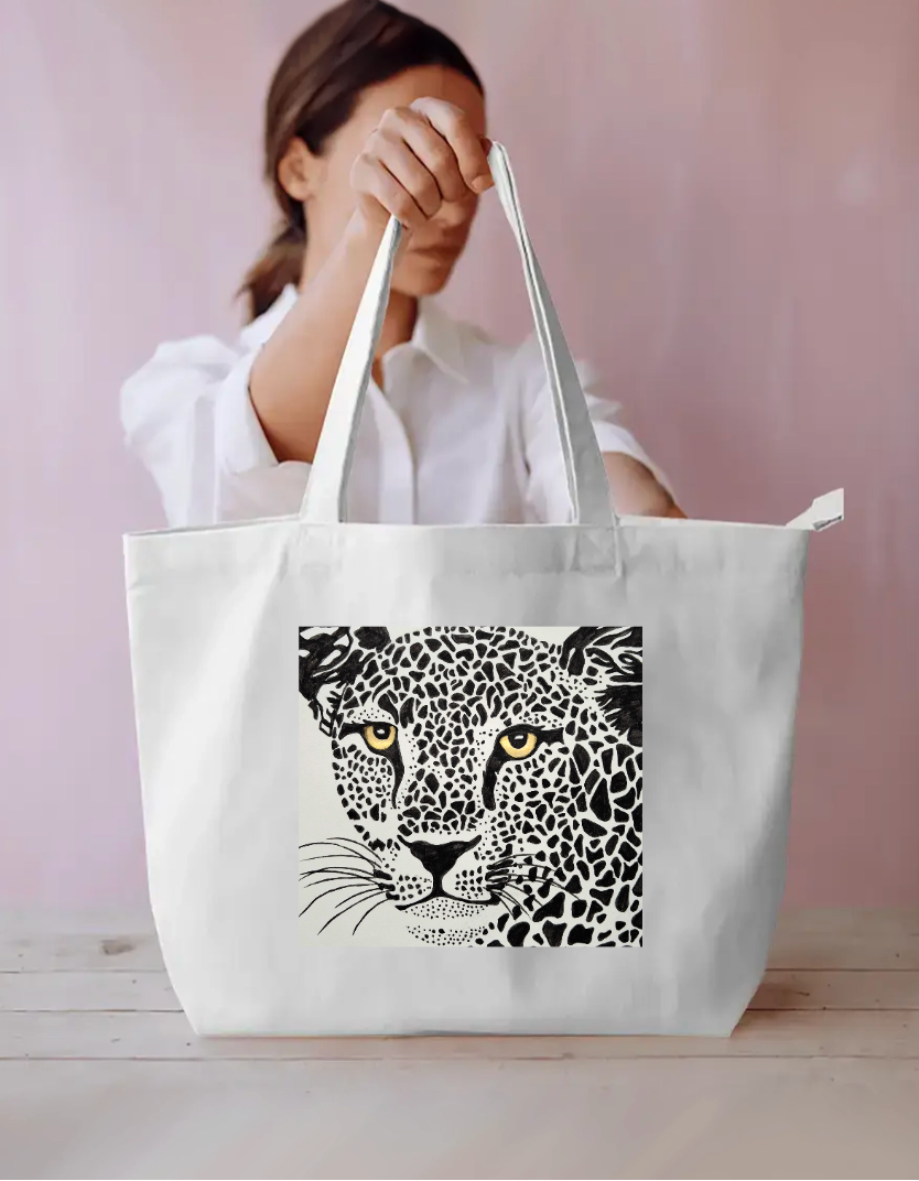Leopard tote bag Everyday Large Tote Bag by @_art_era___