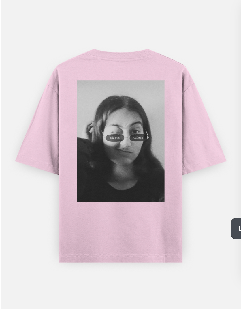 Unisex girl Printed tshirt Oversized T-shirt (Back print) by @j.m1307q