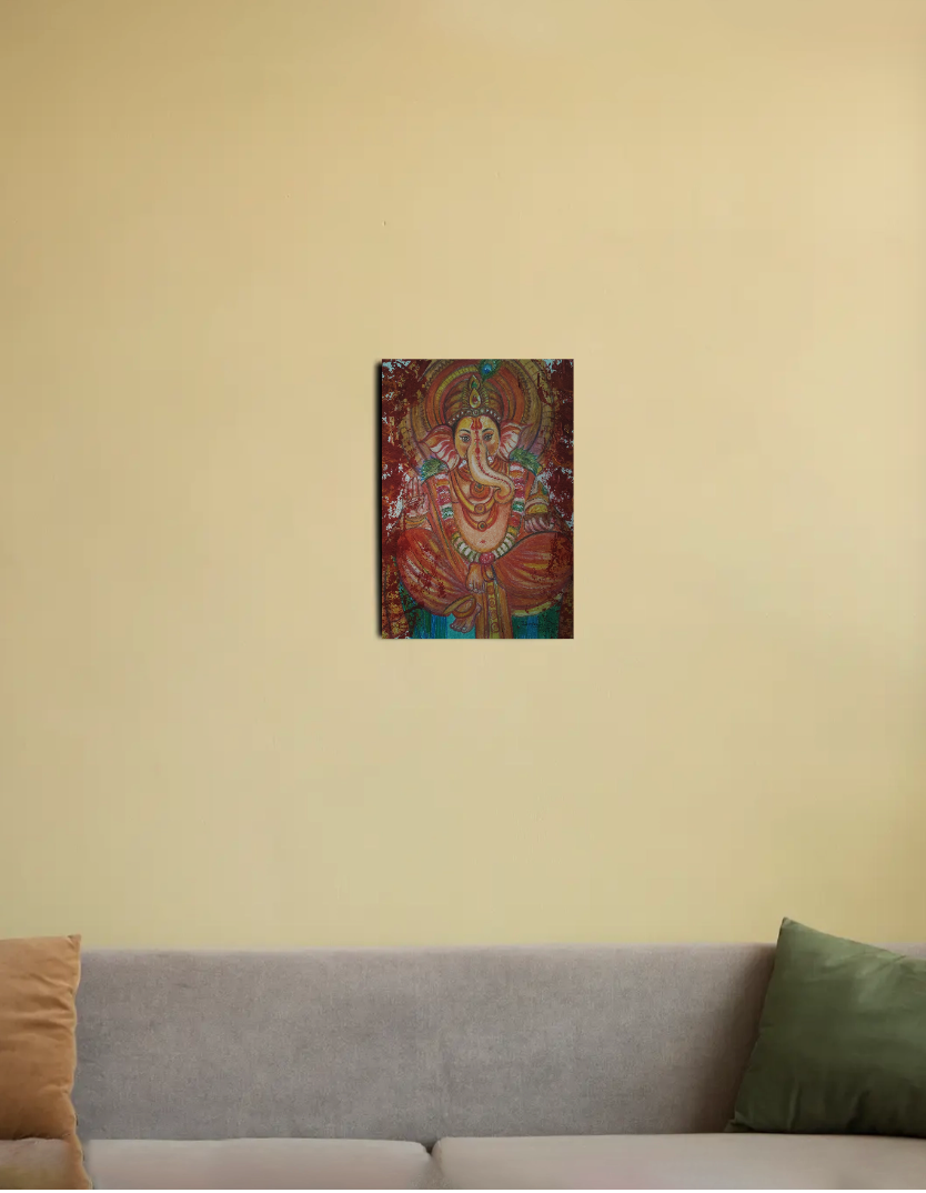 Morya ganesh 8"x12" Canvas Poster by @deepasart