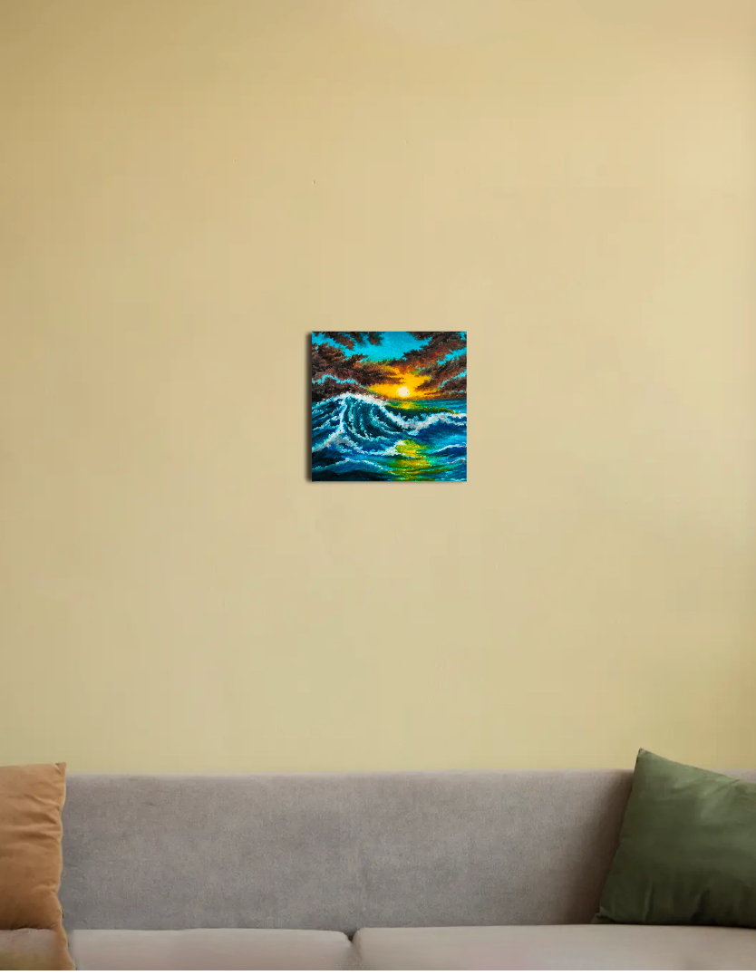 Dreamy ocean 8"x8" Canvas Poster by @_antiproton_