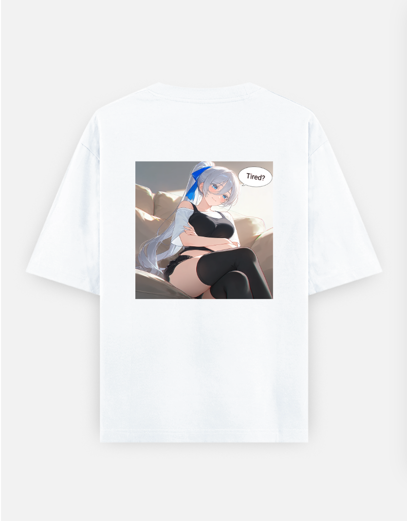 Anime girl Oversized T-shirt (Back print) by Rina