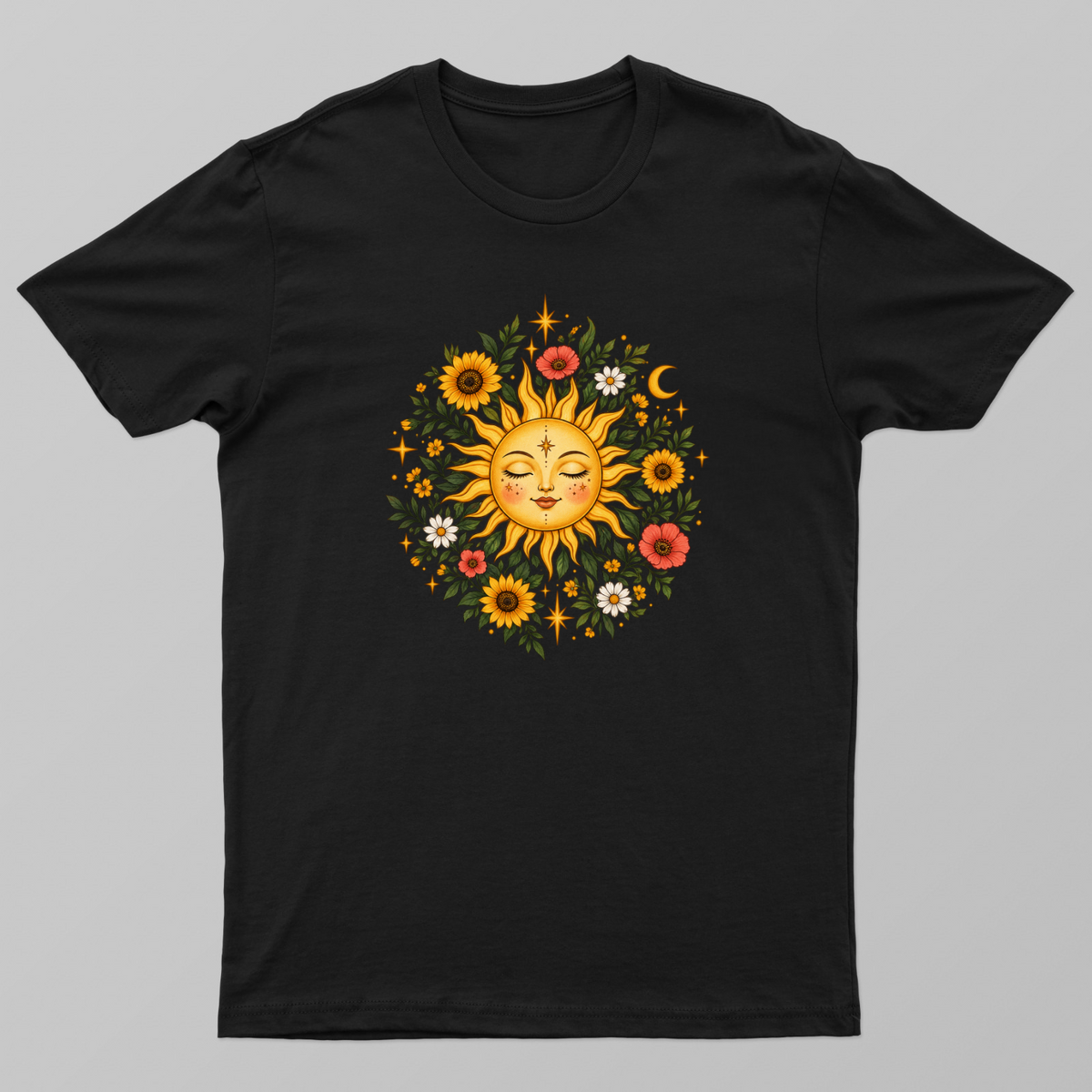 Sun boho T shirt design Unisex T-shirt by VIMAL R