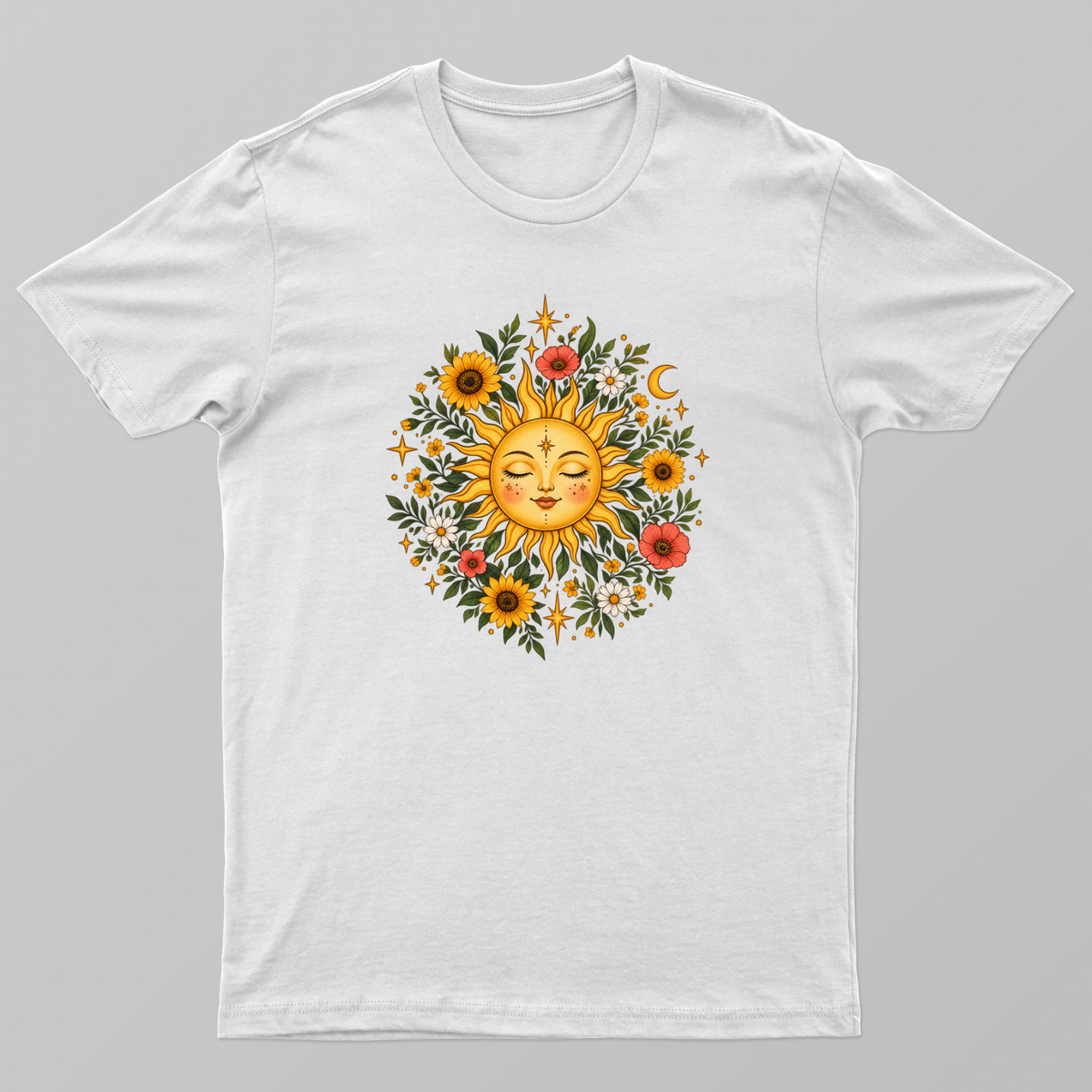 Sun boho T shirt design Unisex T-shirt by VIMAL R