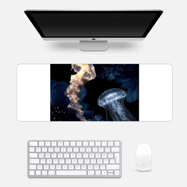 Jellyfish customized gaming pad for gaming lovers with aesthetic nature Gaming Pad by @j.m1307q