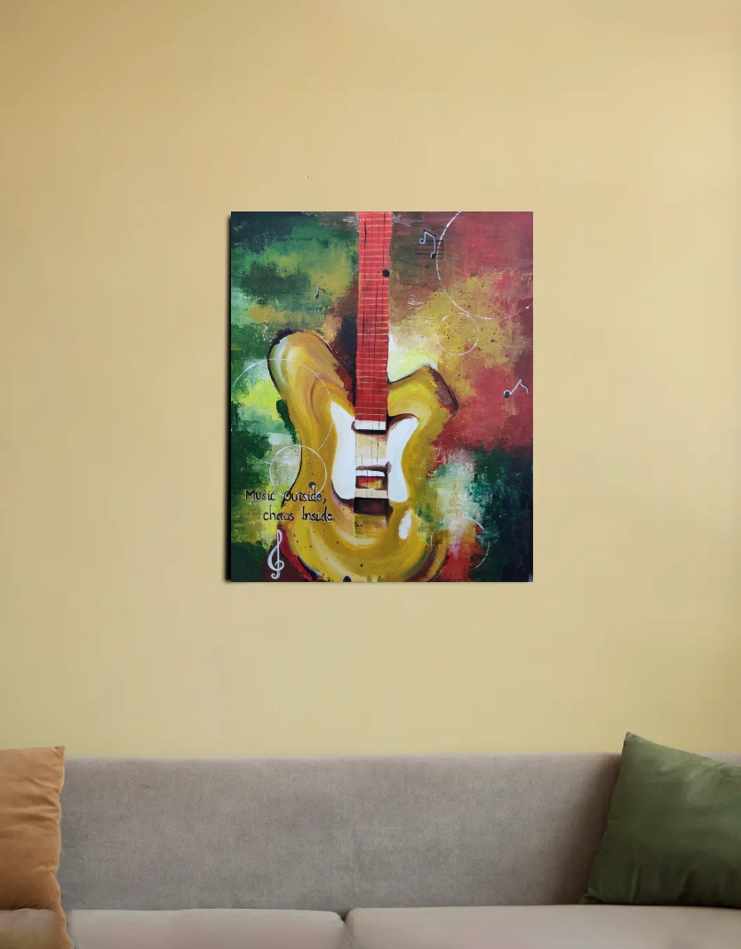 Guitar 16"x20" Canvas Poster by @nishalalwaniii