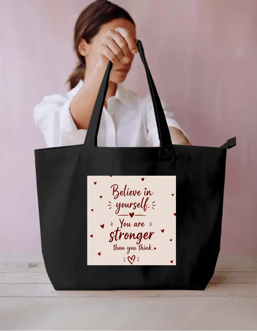 Believe in your self Everyday Large Tote Bag by @goldeneraethnics
