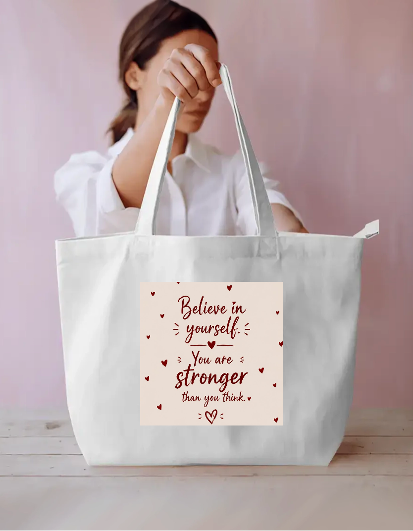 Believe in your self Everyday Large Tote Bag by @goldeneraethnics